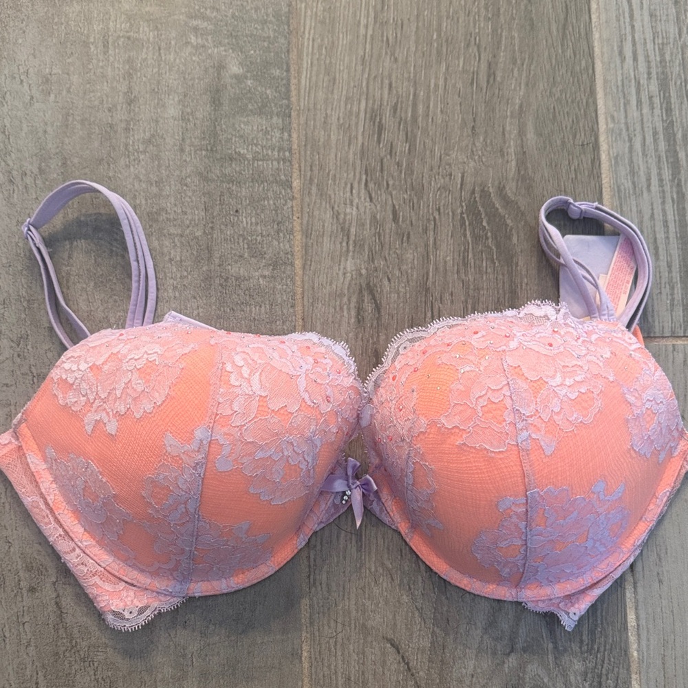 Victoria's Secret Pink and Lavender Lace Bra